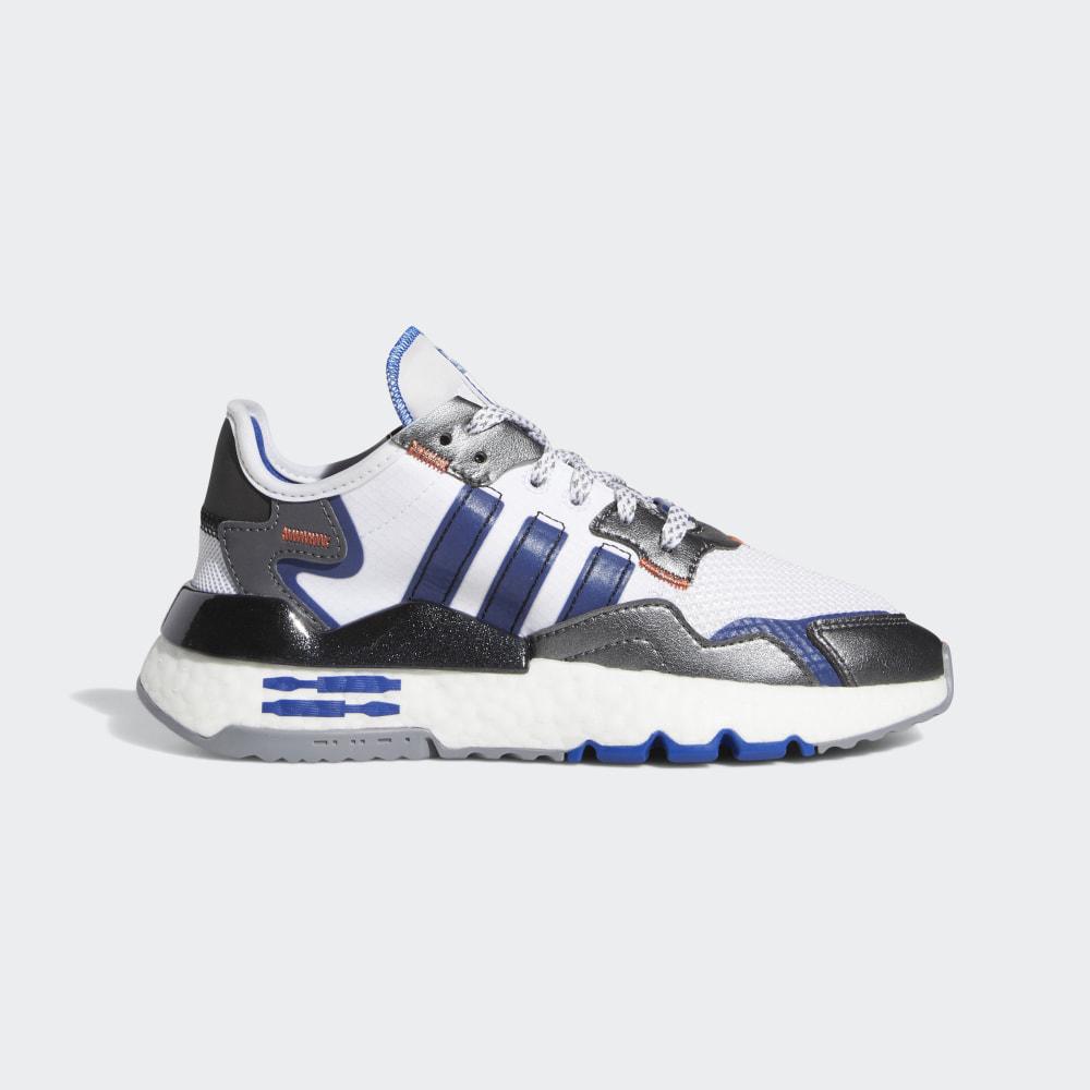 Adidas Boys' Nite Jogger Star Wars Originals Shoes White/Royal/Black Ireland FV8041